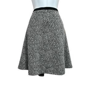 Calvin Klein Black & White Zebra Print A-Line Skirt Size 10 Lined Knee Length